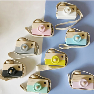 Newborn Photography Wooden Camera Baby Kids Hanging Camera Decoration Children Educational Toy Birthday Christmas Gifts