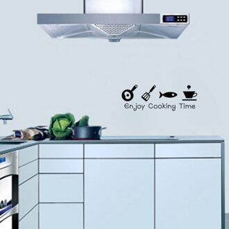 Newcreative Diy Verwijderbare Gelukkig Keuken Muurtattoo Vinyl Home Decor Muurstickers Keuken Decoratie Muurstickers Наклейки H1PC