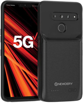 NEWDERY HOT selling battery case for LG V50 5G 4700mAh Battery Charging power Case for LG V50 thinQ black