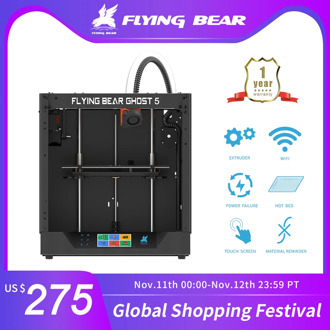 Newest Design Flyingbear-Ghost 5 full metal frame High Precision DIY 3d printer Diy kit glass platform Wifi