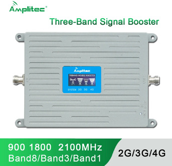 Newest GSM 2G 3G 4G Cell Phone Booster Tri Band Mobile Signal Amplifier LTE Cellular Repeater GSM DCS WCDMA 900/1800/2100MHz Kit