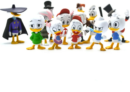 Newest Hot Sales 11pcs Cute Donald Duck Minnie tales Cartoon Micro Birthday Toy Action Figures Kids The Best Gifts