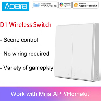 Newest Original D1 Version Aqara Switch Smart Light Remote Control ZigBee Wireless Wall Switch For Mijia Mi Home APP