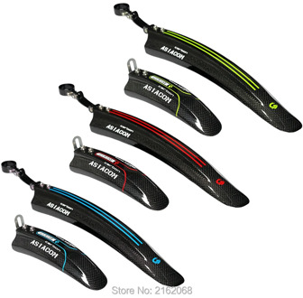 Newest red blue green colors ASIACOM Road bicycle fenders carbon fibre Mountain bike mudgard lightest mudguard MTB Free shipping