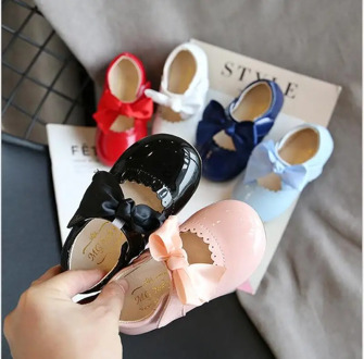 Newest Summer Children Shoes 2020 Fashion Leather Sweet Children Sandals For Girls Toddler Baby Breathable PU Out Bow Shoes