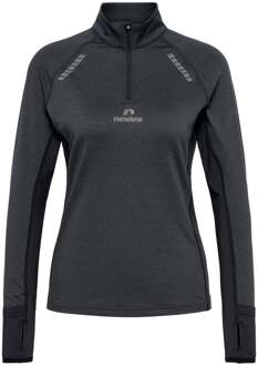Newline Mesa Half-Zip Topje Hardlopen Dames-Zwart - L