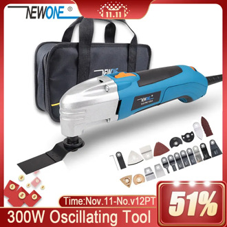 NEWONE 120V/220V 300W Electric Multi-function Oscillating Tool Kit Renovator Multi-Tool Tool Electric Trimmer Saw Accessories