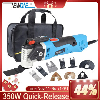 NEWONE Multi-Function tool 350W Quick Release Oscillating Tool Electric Trimmer Quick-change Tool Renovator Blades Wood-cutting