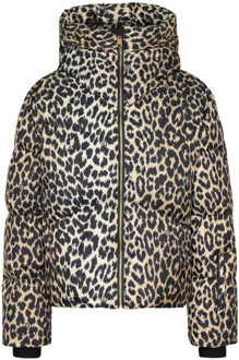 Newport Leopard Ski Jas Dames L/40 Bruin dessin