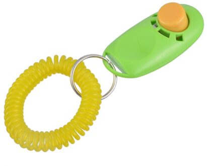 Newuniversal Remote Draagbare Dier Hond Knop Clicker Geluid Trainer Huisdier Training Tool Control Wrist Band Accessoire licht groen
