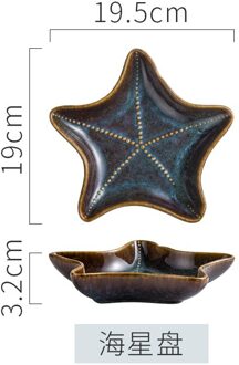 Newyearnew 1Pcs Keramische Shell Zeester Plaat Creatieve Snack Servies Nordic Persoonlijkheid Ontbijt Plaat Fruitschaal