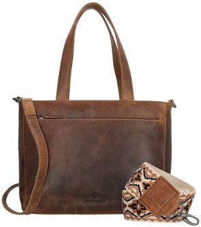 Next Navajo Handbag brown handtas dames Bruin - H 34 x B 34 x D 8 cm