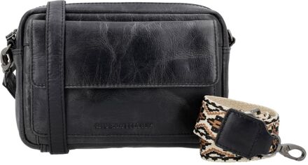 Next Navajo Shoulderbag 22351 black schoudertas dames Zwart - H 14 x B 21 x D 4.5 cm