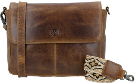 Next Navajo Shoulderbag brown damestas Bruin - H 14 x B 24 x D 2 cm