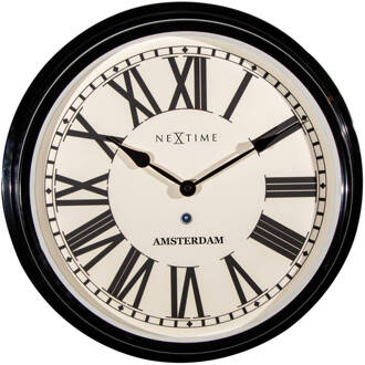 NeXtime Amsterdam - Klok - Rond - Ø40 cm - Zwart