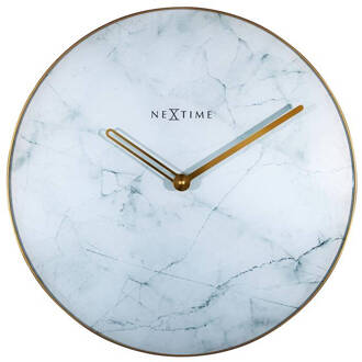 NeXtime Marble Wandklok Ø40 cm Wit