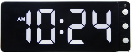 NeXtime Tafel-/wandklok 27,2 x 10,8 x 3 cm - LED - ABS - NeXtime 'Digitale klok' wit