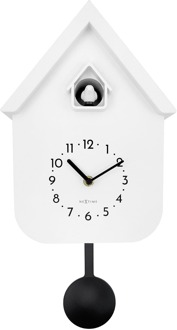 NeXtime Wandklok 21,5x41,5x8,5cm - Pendulum - Koekoek - NeXtime 'Twitter'