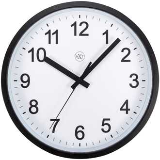 NeXtime Wandklok 25,5 cm - Stil - Kunststof - "Robuust" Wit