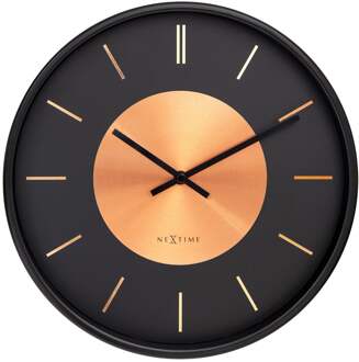 NeXtime Wandklok 25cm-Geruisloos-Metaal-NeXtime 'Retro II' Multicolor