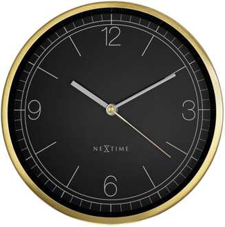 NeXtime Wandklok 25cm-Stil-Groen/Turquoise/Wit/Zwart-Metaal-NeXtime 'Bolero'