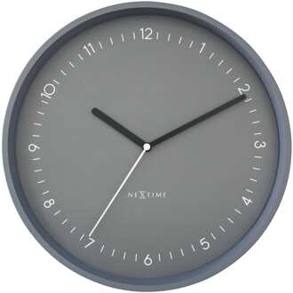NeXtime Wandklok 30 cm - Stil - Aluminium - "Berlijn" grijs
