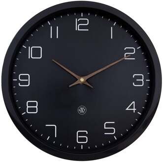 NeXtime Wandklok 30cm-Stil-Papier & Bioplastic-nXt 'Eco' Zwart