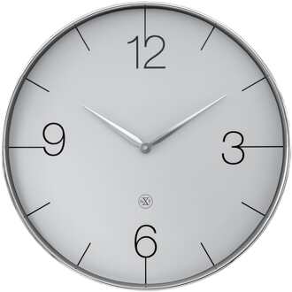 NeXtime Wandklok 51cm-Stil-Goud/Chroom/Grijs-Kunststof-nXt 'Finesse Large'