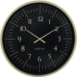 NeXtime Wandklok 77cm-Zwart/Wit-Kunststof 'Galaxy Large'