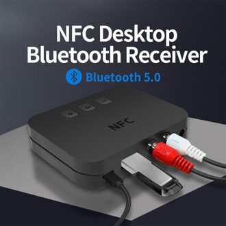 Nfc Bluetooth Music Receiver 3.5Mm Plug Aux Auto Voertuig Bluetooth Ontvanger Rca Bluetooth Adapter 5.0 Met Microfoon Voor Auto tv Luidspreker