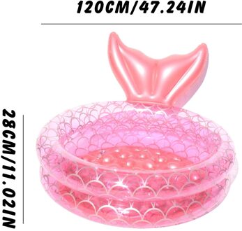 Nflatable Zwembad Thuis Kinderen Baby Roze Ronde Zwembad Drijvende Opblaasbare Zwembad Kinderen Spelen Levert