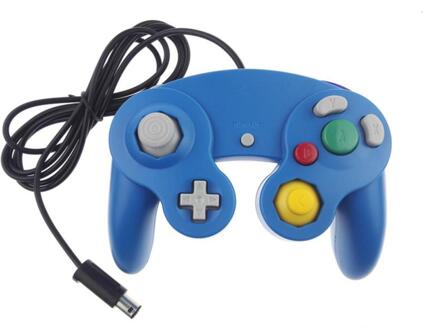 Ngc Gc Gamepad Wired Controller Voor Wii Gamecube Draagbare Joystick Met Usb Kabel Voor Pc Computer blauw