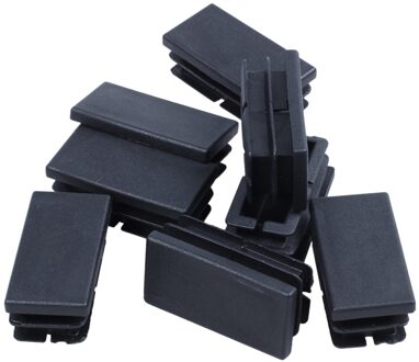 NHBR-8 Stuks Zwart Plastic Rechthoekige Blanking End Caps Inserts 20Mm X 40Mm