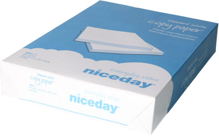 Niceday A4 kopieer papier - wit - 500x vellen - 80 grams - basic kantoor en teken papier