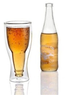 Niceeshop (TM) Hopside Down Bierglas Doppelwand Bierglas