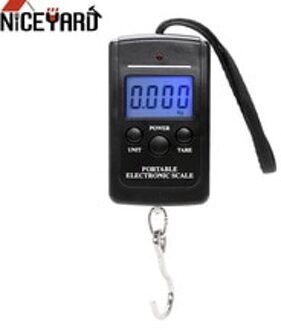 Niceyard 40Kg/88lb Draagbare Vissen Schaal Elektronische Haak Reizen Bagage Schaal Mini Lcd Display Weging Digitale