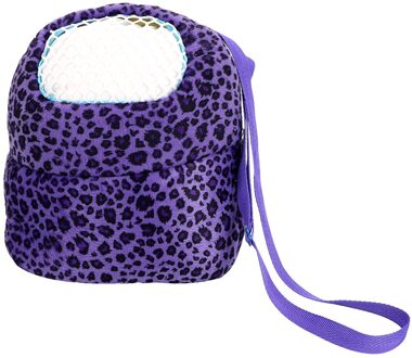 NICEYARD Pet Carrier Bag Korte Pluche Draagbare Kleine Dieren Carrier Pet Producten Voor Hamster Muis Eekhoorn luipaard paars