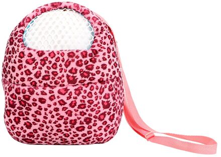 NICEYARD Pet Carrier Bag Korte Pluche Draagbare Kleine Dieren Carrier Pet Producten Voor Hamster Muis Eekhoorn luipaard roze