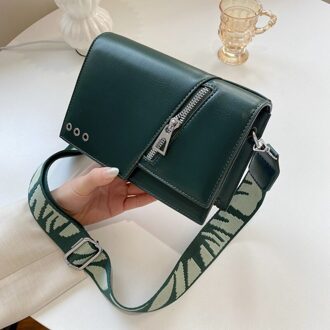Niche Alle-Match Ins Packet Vrouwelijke Stijl Mode -Selling Messenger Pakket High-End vierkante Tas Schoudertas donker groen