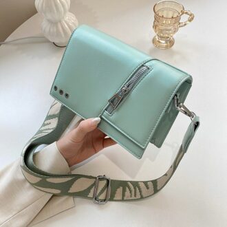 Niche Alle-Match Ins Packet Vrouwelijke Stijl Mode -Selling Messenger Pakket High-End vierkante Tas Schoudertas groen