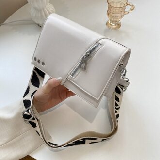 Niche Alle-Match Ins Packet Vrouwelijke Stijl Mode -Selling Messenger Pakket High-End vierkante Tas Schoudertas wit