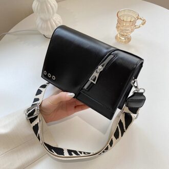 Niche Alle-Match Ins Packet Vrouwelijke Stijl Mode -Selling Messenger Pakket High-End vierkante Tas Schoudertas zwart