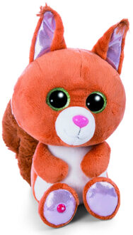 Nici eekhoorn pluche knuffel - oranje - 25 cm