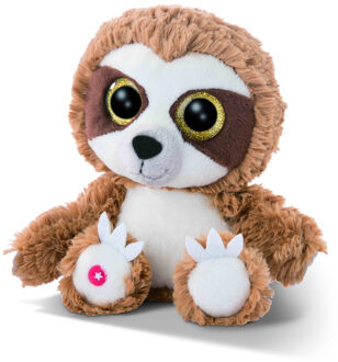 Nici luiaard Heywood - pluche knuffel - bruin - 15 cm