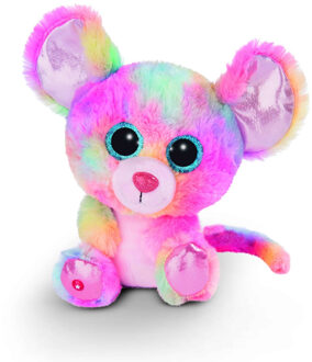 Nici muis Candypop - pluche knuffel - roze - 25 cm