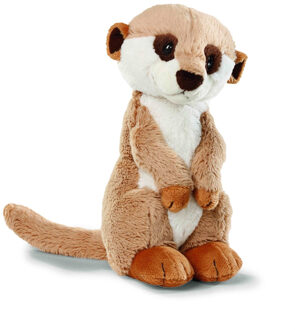 Nici stokstaartje pluche knuffel - bruin - 30 cm - Knuffeldier