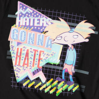 Nickelodeon Hey Arnold Haters Gonna Hate Unisex T-Shirt - Black - XXL Zwart