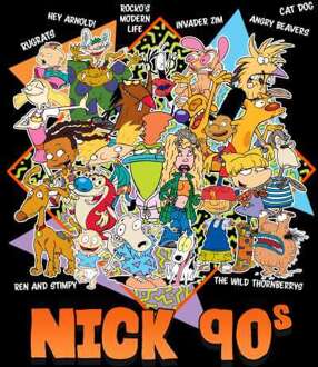 Nickelodeon Nostalgia Hoodie - Zwart - XXL - Zwart