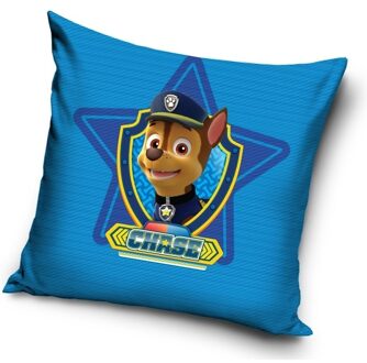 Nickelodeon PAW Patrol kussen Chase 40 x 40 cm blauw