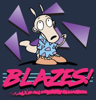 Nickelodeon Rockos Modern Life Blazes! Women's T-Shirt - Donker Blauw - L - Navy blauw